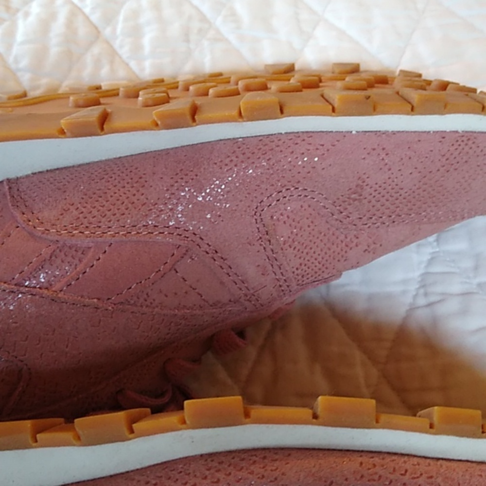 💗Reebok Clean Exotics Leather Classic Trainers Shoes. Women's 8.5 Sandy Rose - Picture 10 of 14